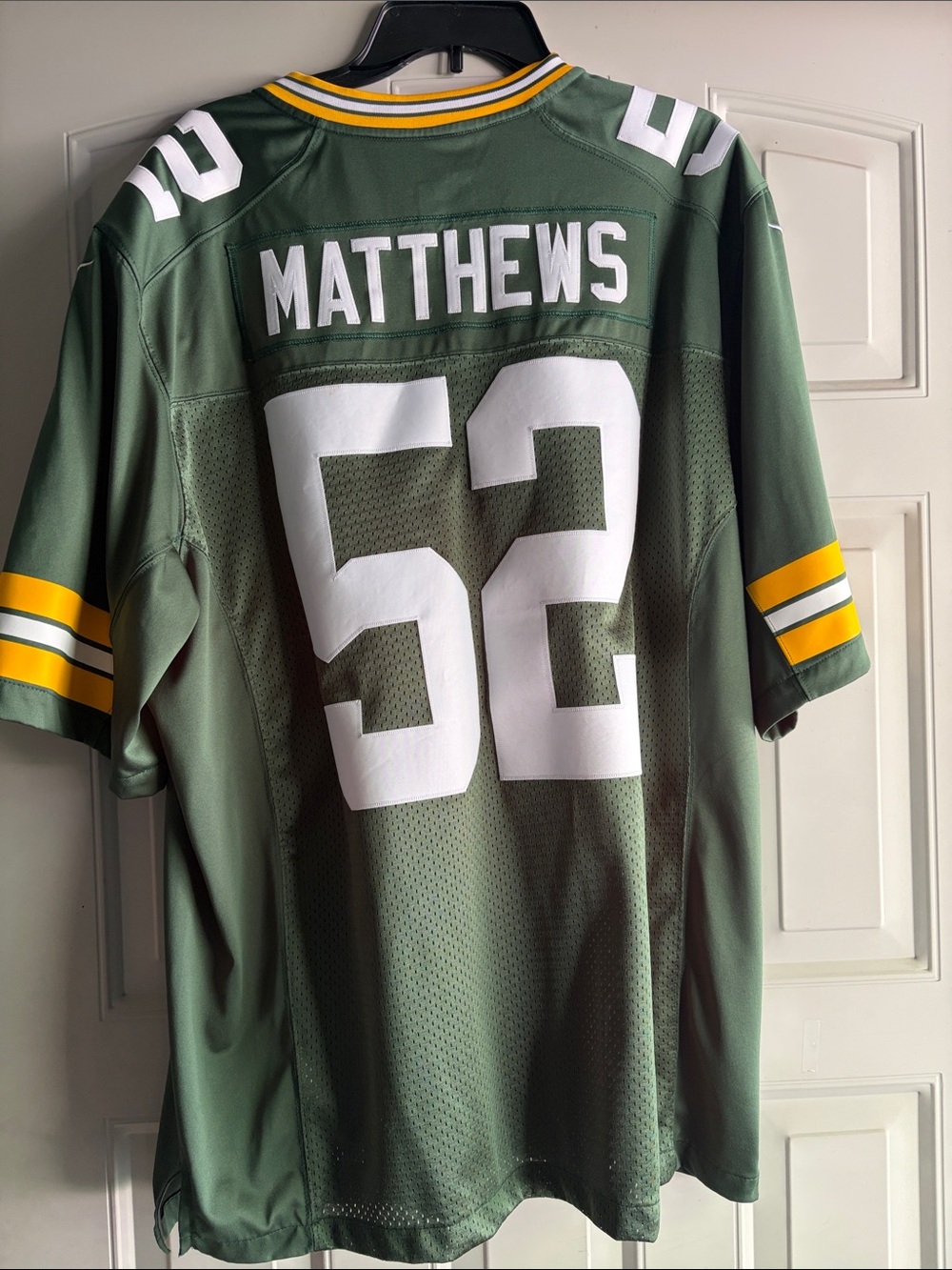 NFL Green & Gold Clay Matthews #52 Football Jersey with White Numbers - Size XL - Picture 7 of 7